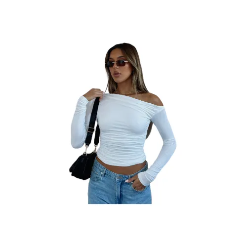 Simple Plain Polyester T Shirt Women