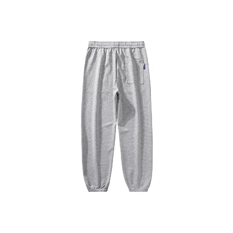 Loose Simple Cotton Blended Fabric Casual Pants-5