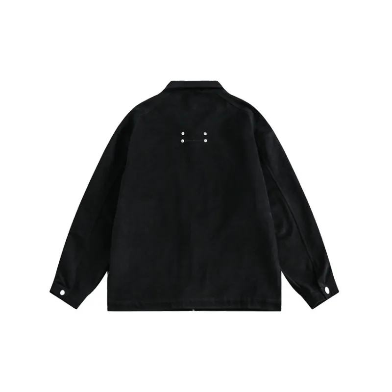Hip hop Plain Denim Jacket-1