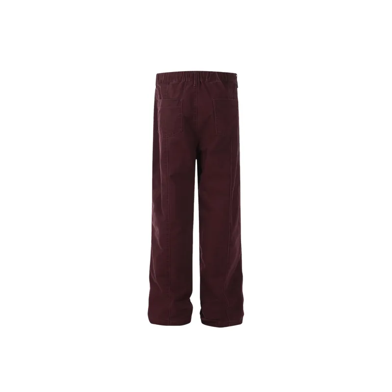 Retro Loose Polyester Cargo Pants-1