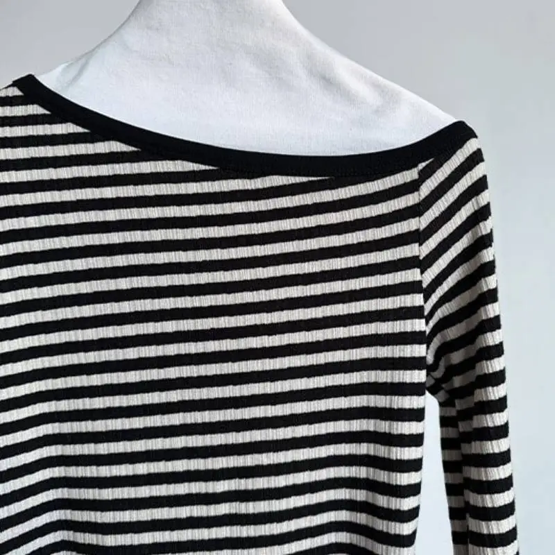 Sexy Long Sleeve Polyester T Shirt-4