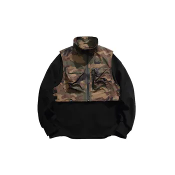 Cityoby Camouflage True Two Piece Vest Outdoor Casual Sweatshirt