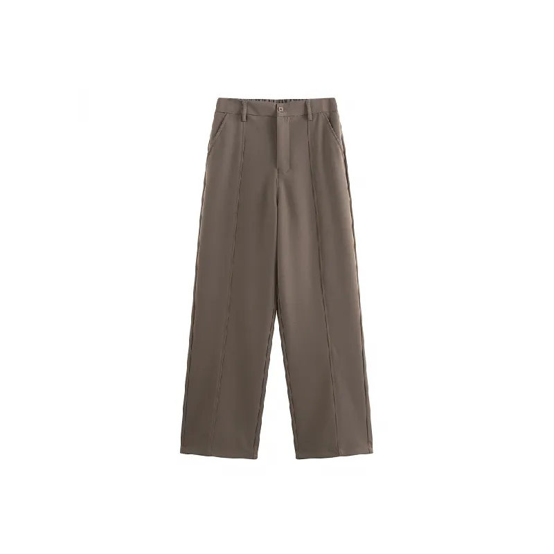 Casual Loose Blended Synthetic Fabrics Suit Trousers-6
