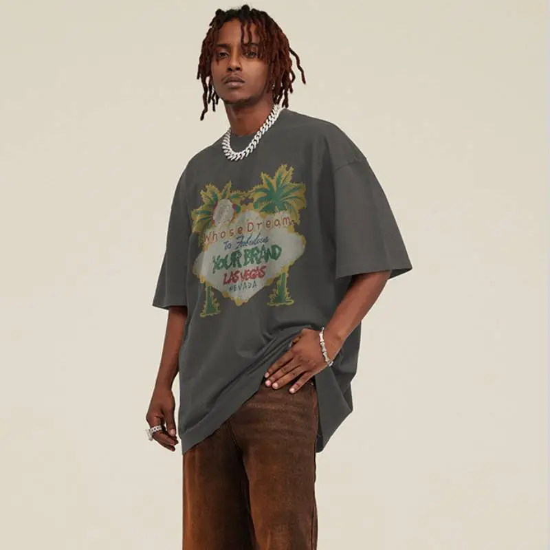 Retro Loose 100% Cotton T Shirt-2