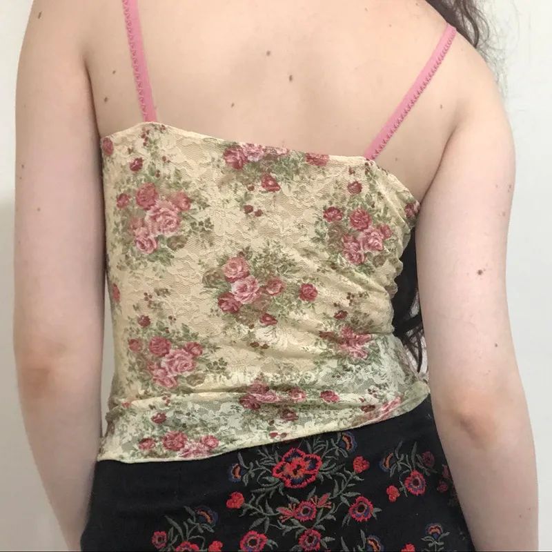 Romantic Ditsy Flora Vest Women-2