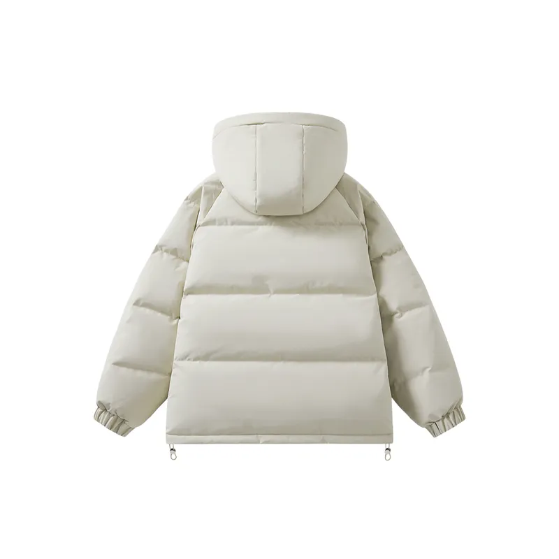 Simple Warm White Duck Down Jacket-1