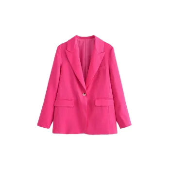 Retro Plain Polyester Business Suit Women
