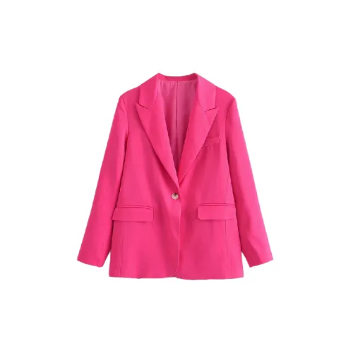 Retro Plain Polyester Business Suit Women