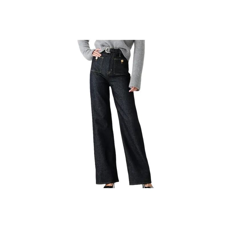 Fashionable Simple Jeans Women-4