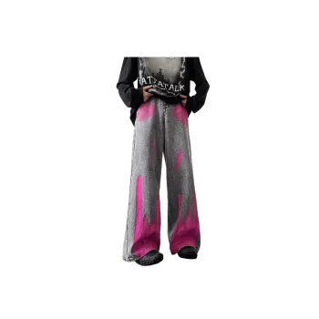 Graffiti Tie Dye Straight Leg Jeans