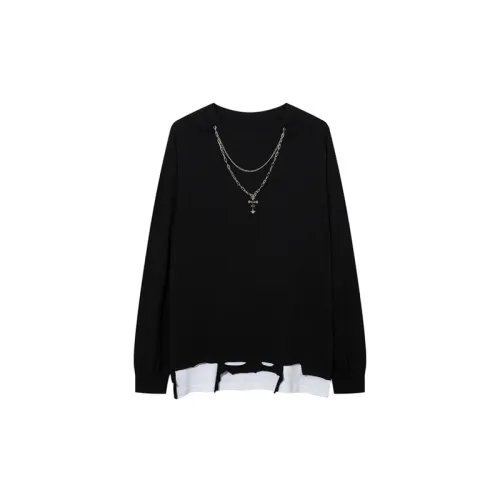 Street style Cut out Solid Color T shirt