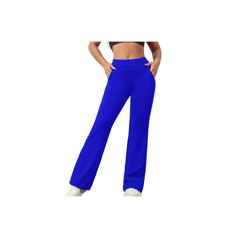 Simple Loose Polyester Casual Pants Women-3