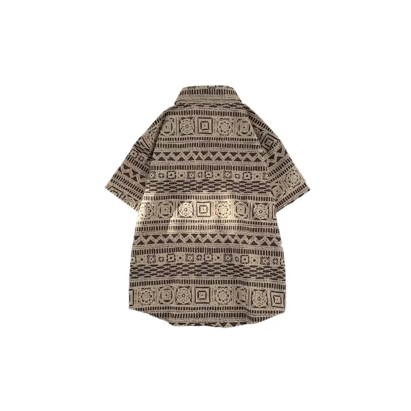 Casual Loose Cotton Blended Fabric Shirt-1