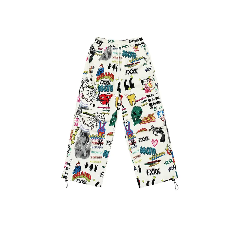 Retro Tide Camouflage Graffiti Casual Pants swag OOTD
