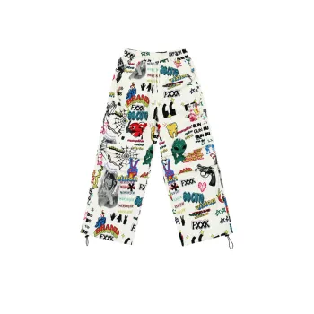 Retro Tide Camouflage Graffiti Casual Pants swag OOTD