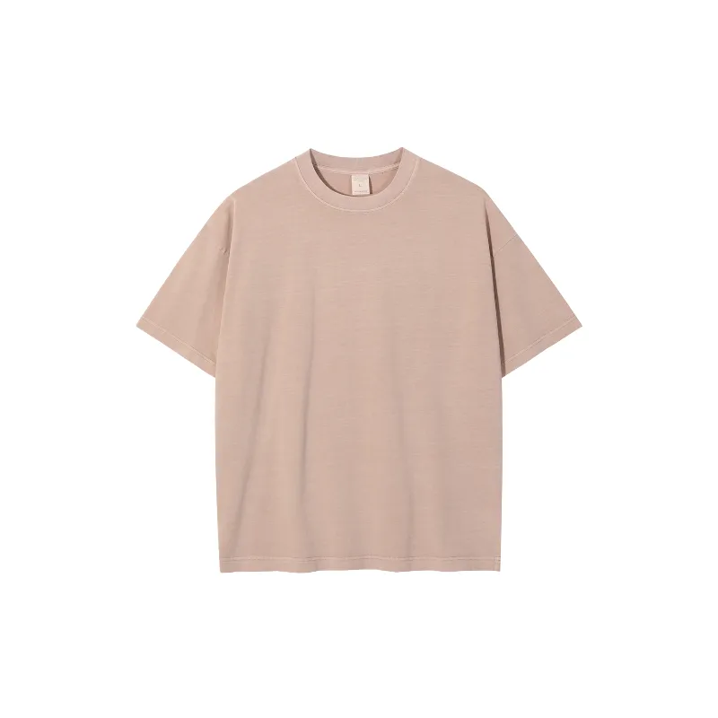 Washed Distress Cotton T Shirt-0