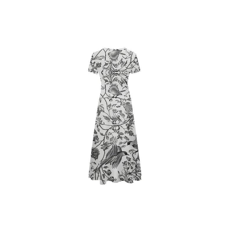 Casual Loose 100D High Density Milk Silk Dress Women-3