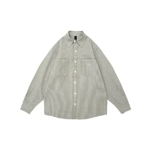 Retro Striped Blended Synthetic Fabrics Shirt
