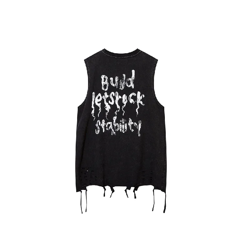 Casual Loose Cotton Blended Fabric Vest-3