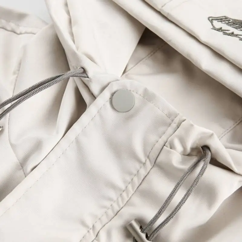 Sporty Loose Blended Synthetic Fabrics Outdoor Jacket-5