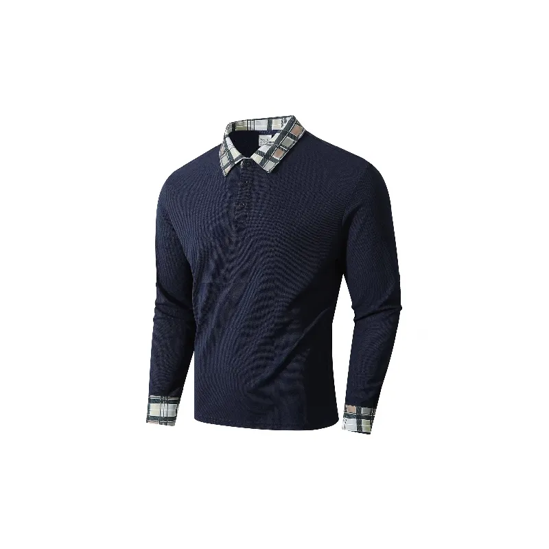 Fashion Breathable Blended Synthetic Fabrics Polo-6