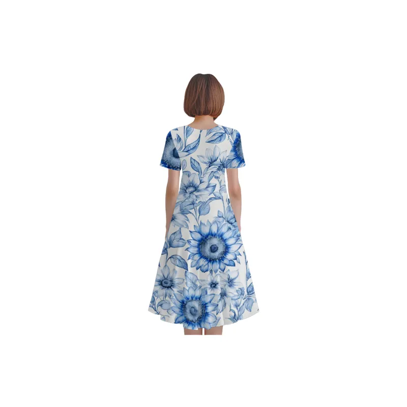 Casual Loose 100D High Density Milk Silk Dress Women-11