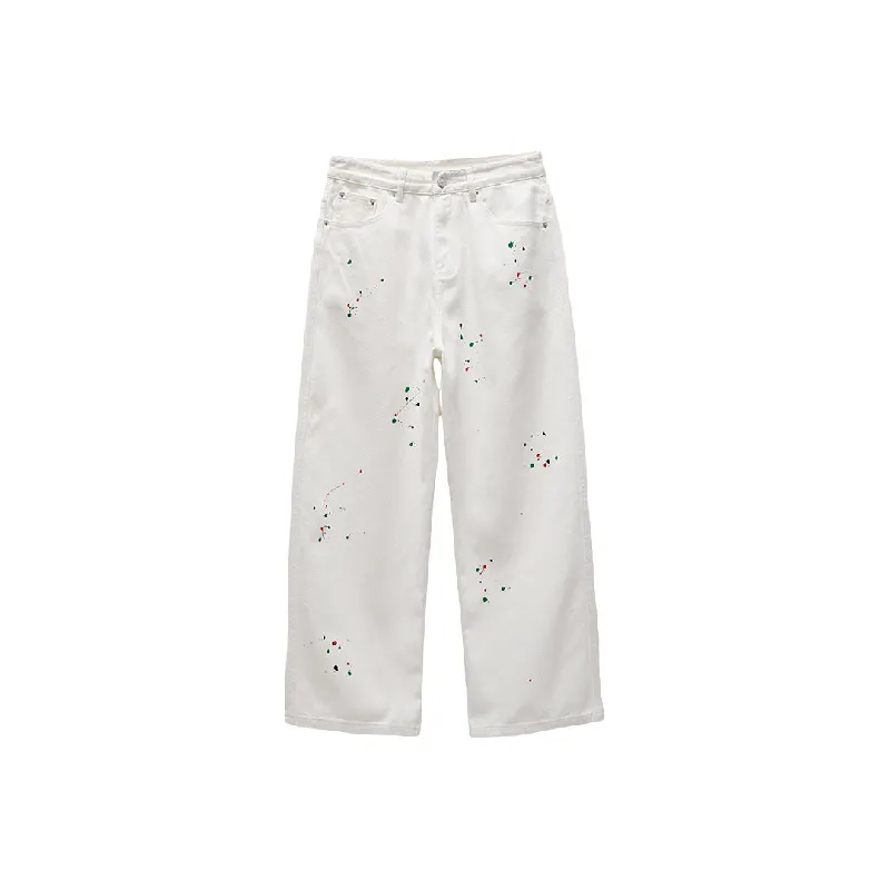 Casual Plain Cotton Fabric Casual Pants