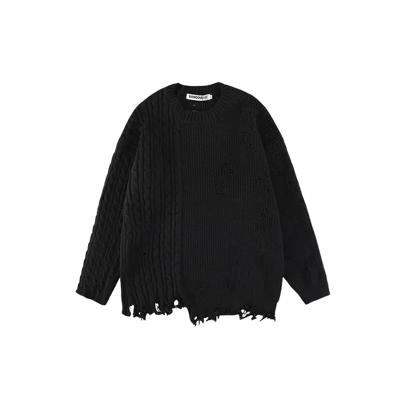 Retro Ripped Sweater-0