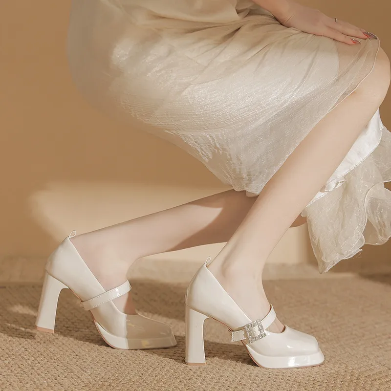 Fashionable Rhinestone High Heels-6