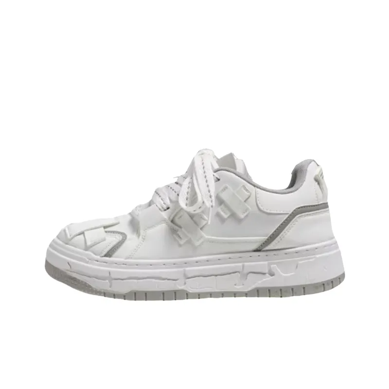 Niche Design Sense Dissolving All match Thick soled Casual Sneakers-5