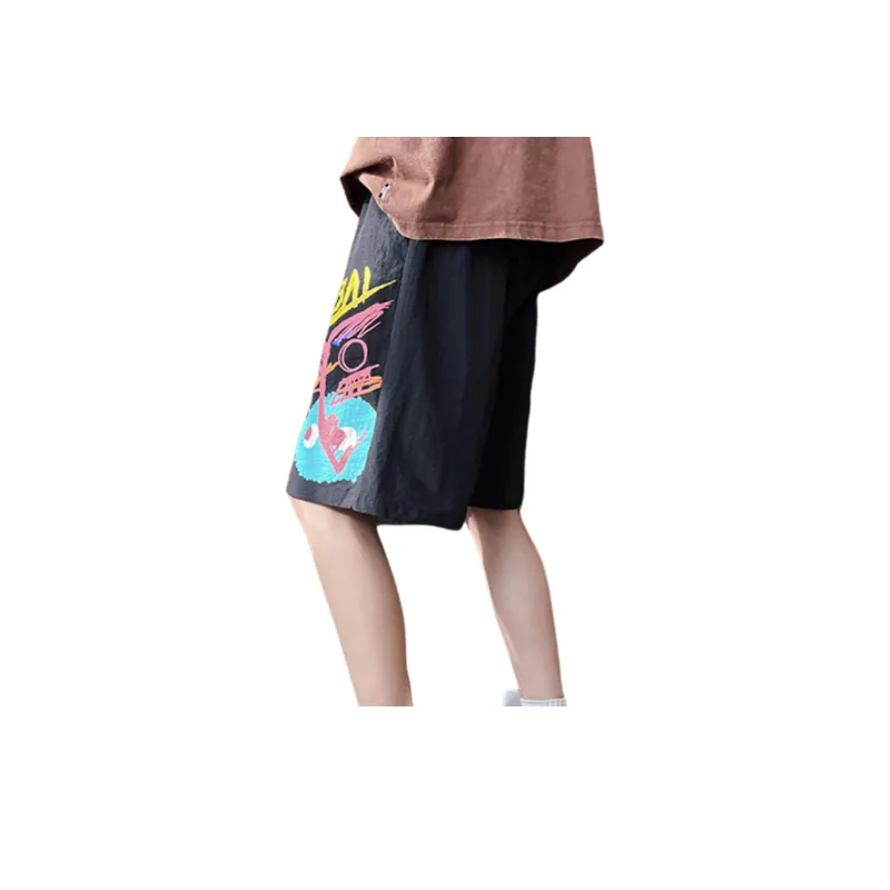 Beach Printed Quick Drying Loose Shorts-1