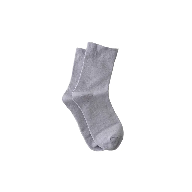 Plain Fashionable Combed Cotton Mid Calf Sock-9