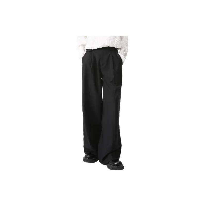 Casual Loose Polyester Suit Trousers-1