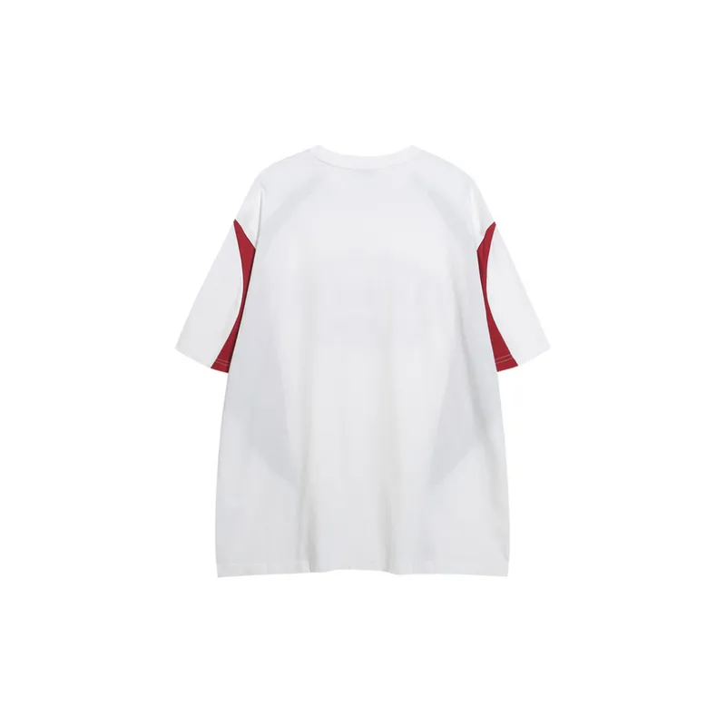 Trendy Loose Patchwork Contrast T Shirt-1