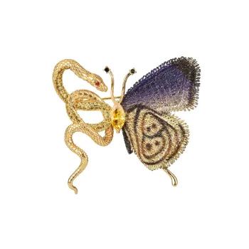 Elegant Embroidery Brooch