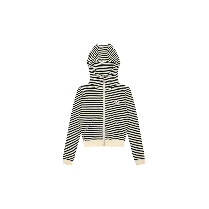 Contrast Color Embroidery Sweatshirt Women-0