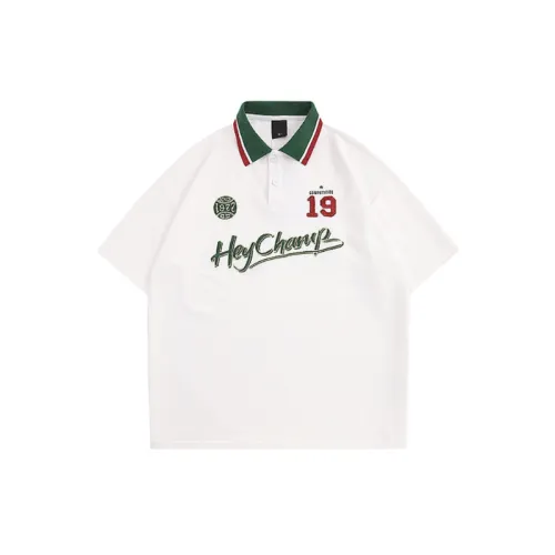 Loose Retro Embroidered Polo Shirt