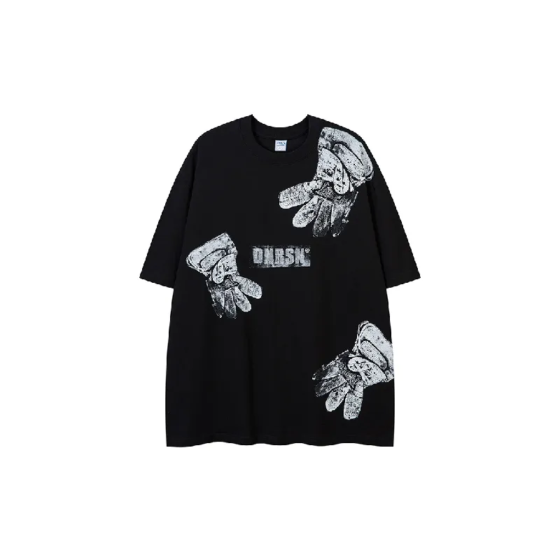 Hip-hop Trendy Combed Cotton T-Shirt-4