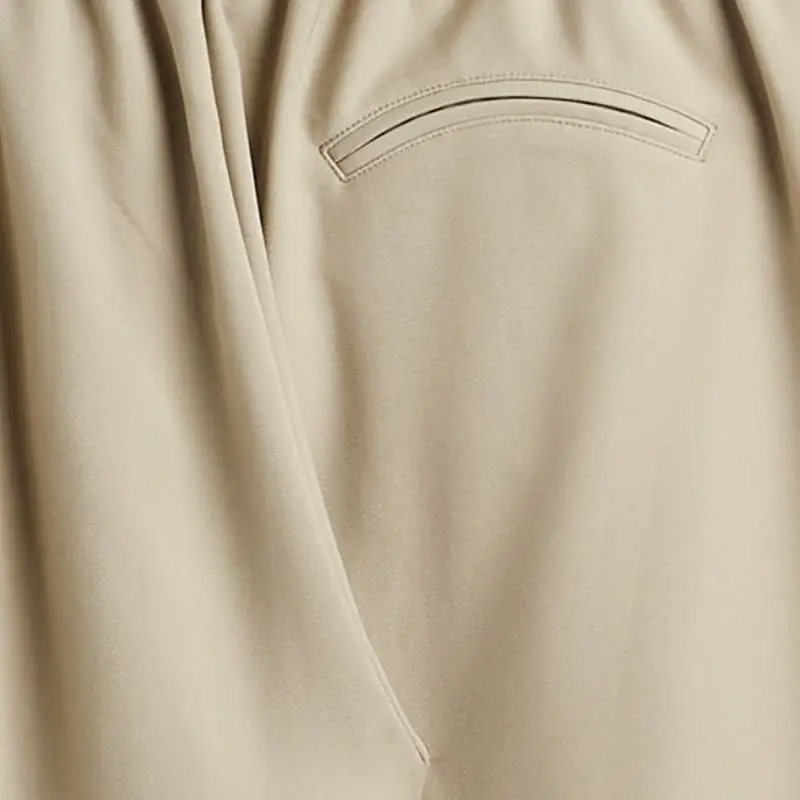 Loose Casual Polyester Suit Trousers-5