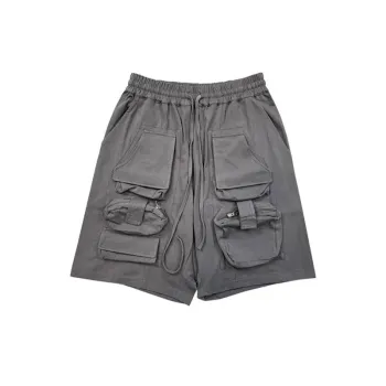 Retro Multi Pocket Loose Shorts