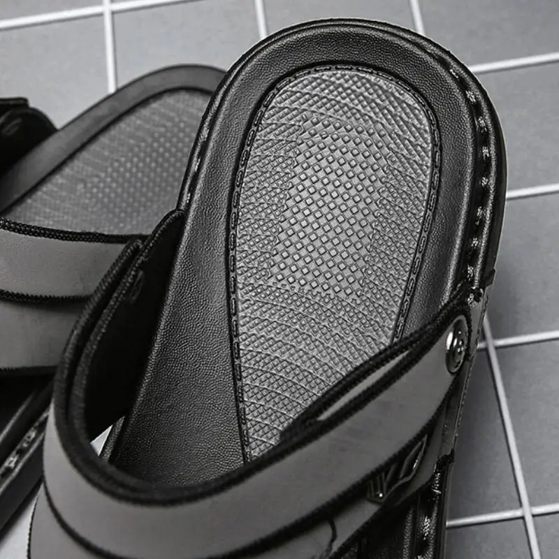 Simple Plain Beach Sandals-5