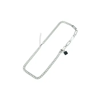 Black Cuban Pendant Necklace