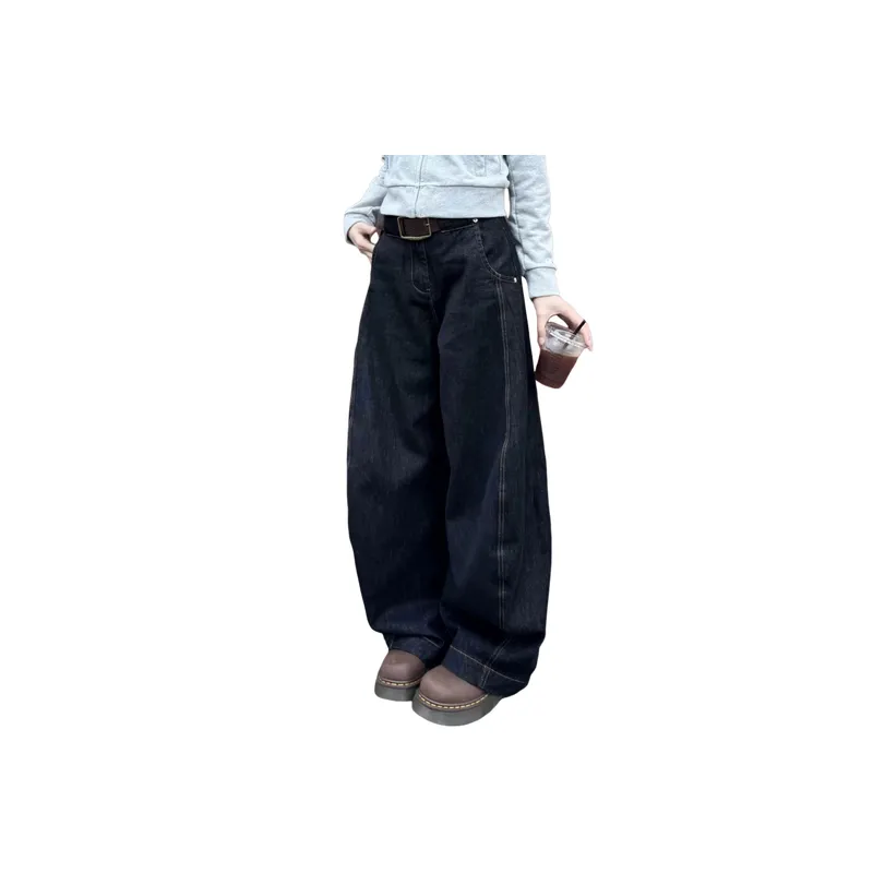 Retro Washed Jeans Women-1