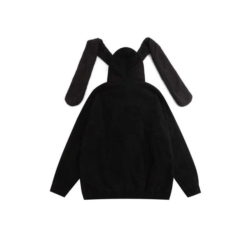 Autumn New Style National Fashion Simple Loose Lazy Style Rabbit Ear All match Hoodie-1