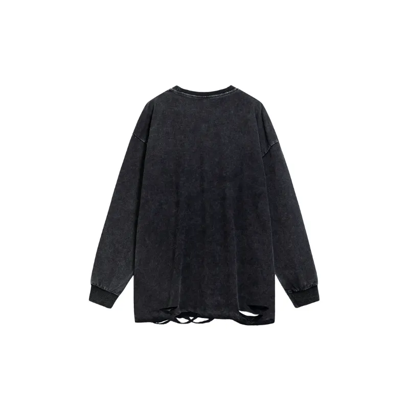 Retro Loose Long Sleeve Sweatshirt-1