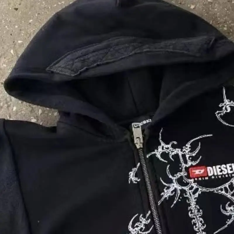 Hip Hop Zipper Sweatshirt-1