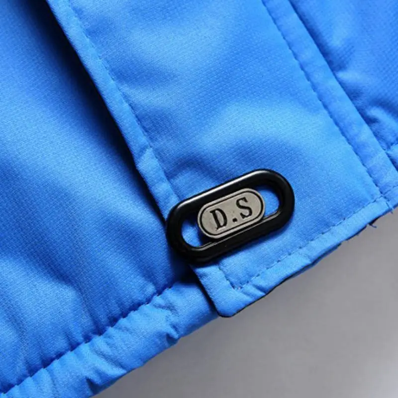 Simple Plain Blended Synthetic Fabrics Outdoor Jacket-4