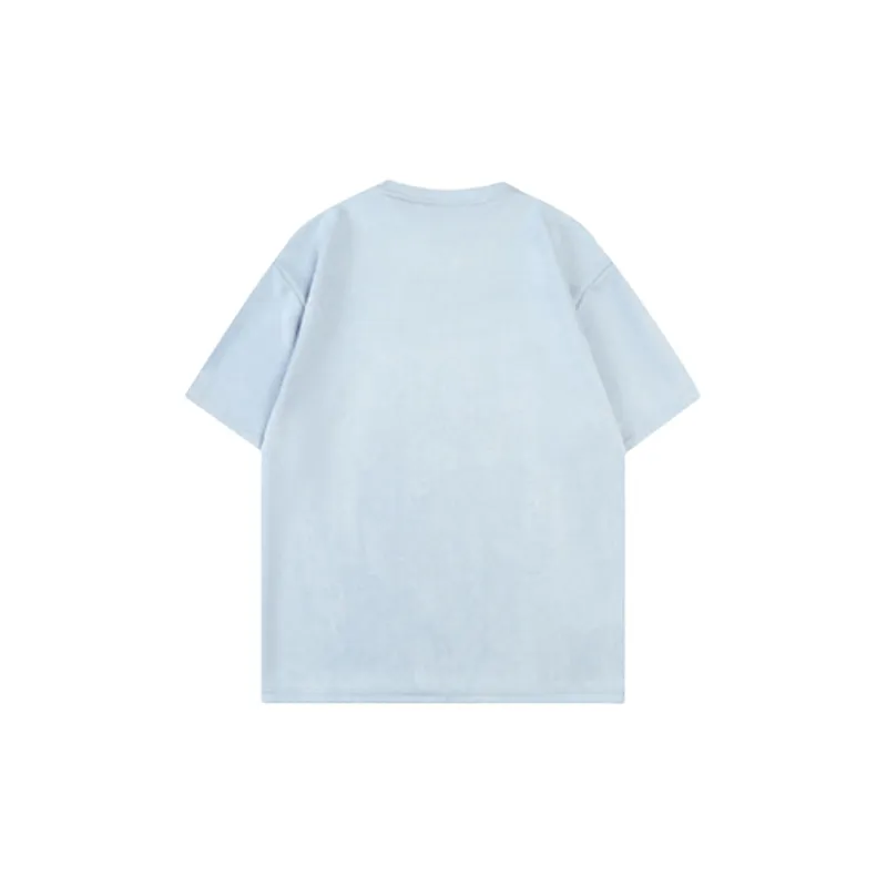 Plain Letter Polyester T Shirt-1