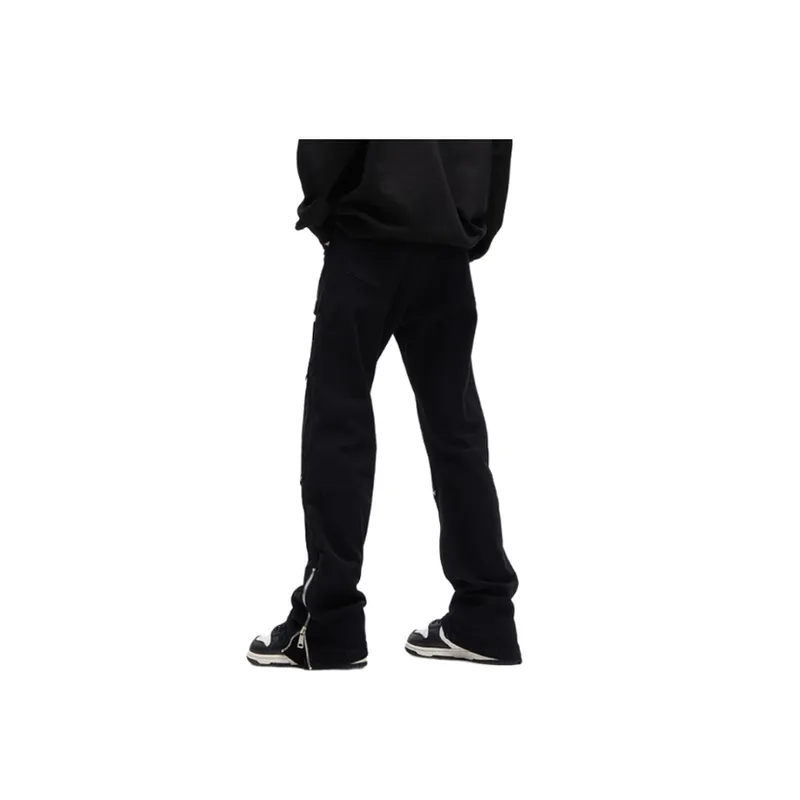 Casual Loose Straight Leg Cargo Pants-1