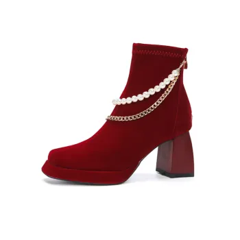 Glamorous Simple Pearls High Heels